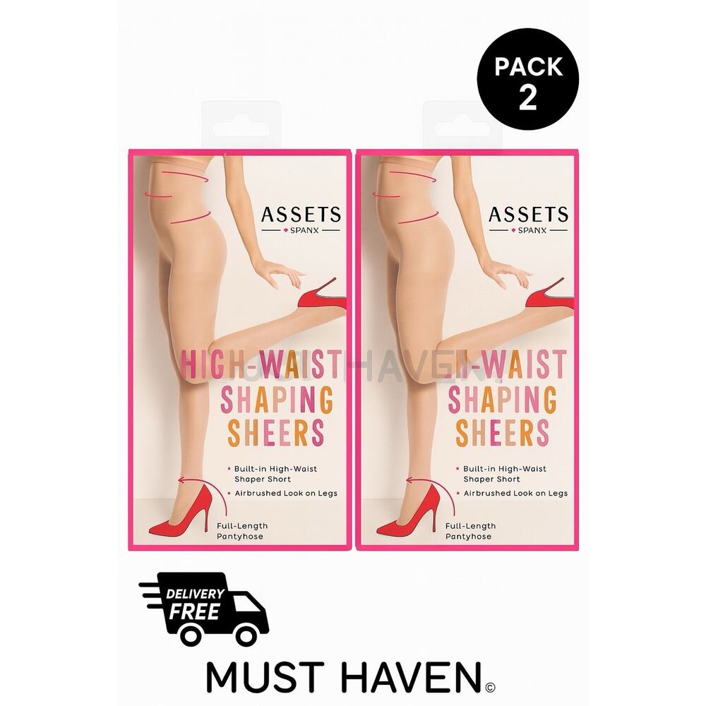 Pack 2 - Assets Spanx Woman’s 1 Nude - High-Waist Shaping Sheers